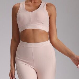 Gym Sport Set Two Pieces Set Tape Leggings Bustier Sport Bra Tape Bustier Yoga